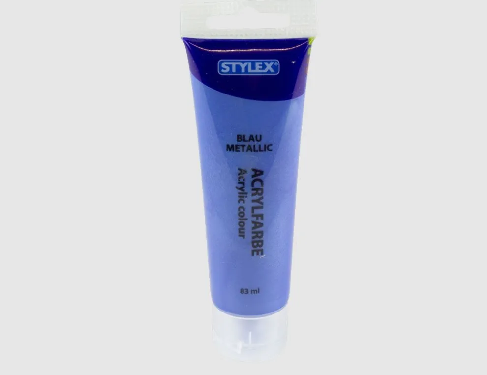 Acrylfarbe blau metallic