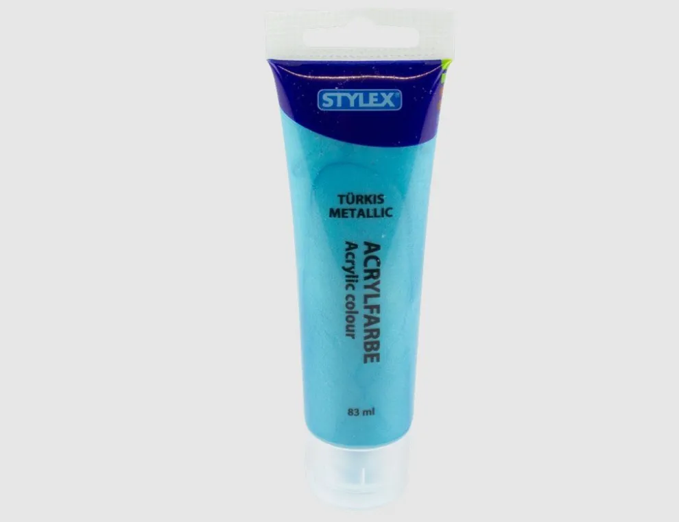 Acrylfarbe türkis metallic