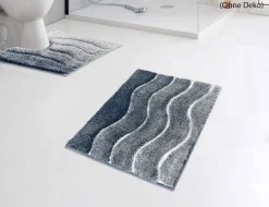 Badgarnitur Welle Blau für Stand-WC