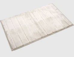 Badmatte Streifen Beige