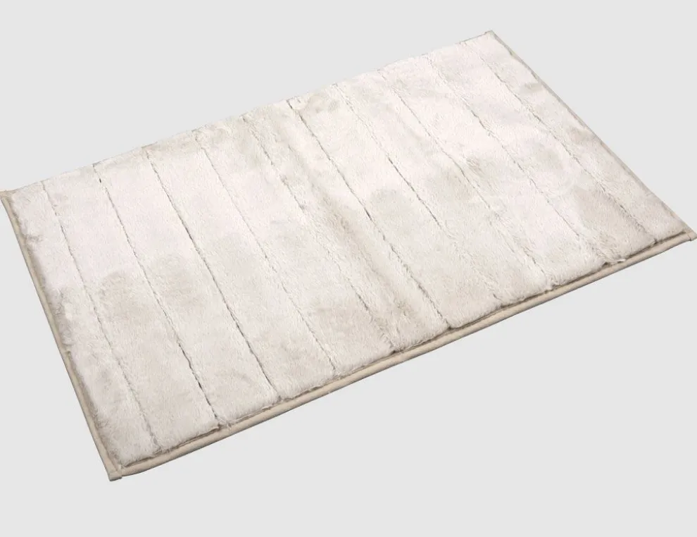 Badmatte Streifen Beige