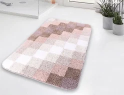 Badteppich Felder beige
