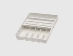 Besteckkasten mit Schieber weiß