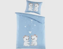 Bettwäsche Kinder Bär Blau 100x135cm