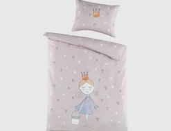Bettwäsche Kinder Prinzessin Rosa 100x135cm