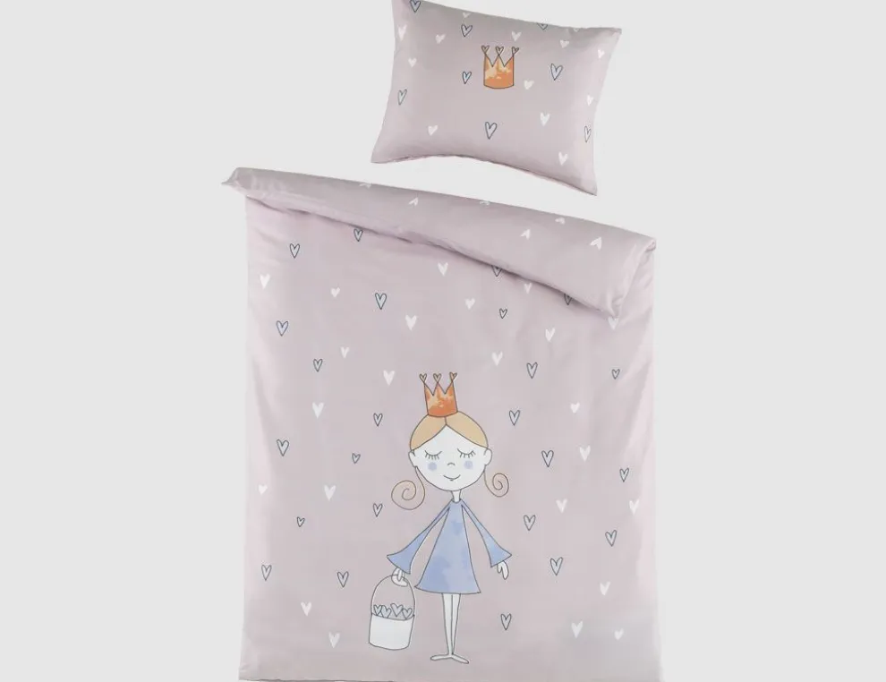 Bettwäsche Kinder Prinzessin Rosa 100x135cm