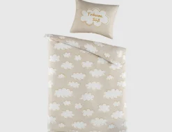 Bettwäsche Kinder Wolke Creme 100x135cm