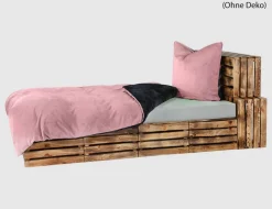 Bettwäsche Uni Anthrazit, Rosé