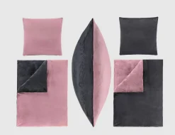 Bettwäsche Uni Anthrazit, Rosé