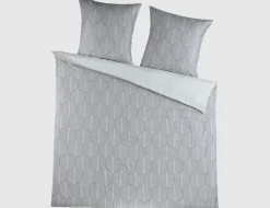 Bettwäsche Wende Raute Silber