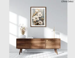 Bild Blumenmotiv in Creme und Gold