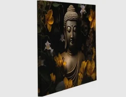 Bild Buddha-Statue mit Blumen