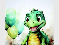 Bild Dino mit Ballons