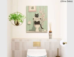 Bild Japandi Toilet Cat 40x50cm