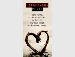 Bild Lieblingsplatz mit Herzmotiv und Spruch