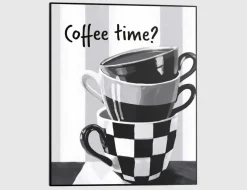 Bild Slim Frame Black Coffee Time 40x50cm