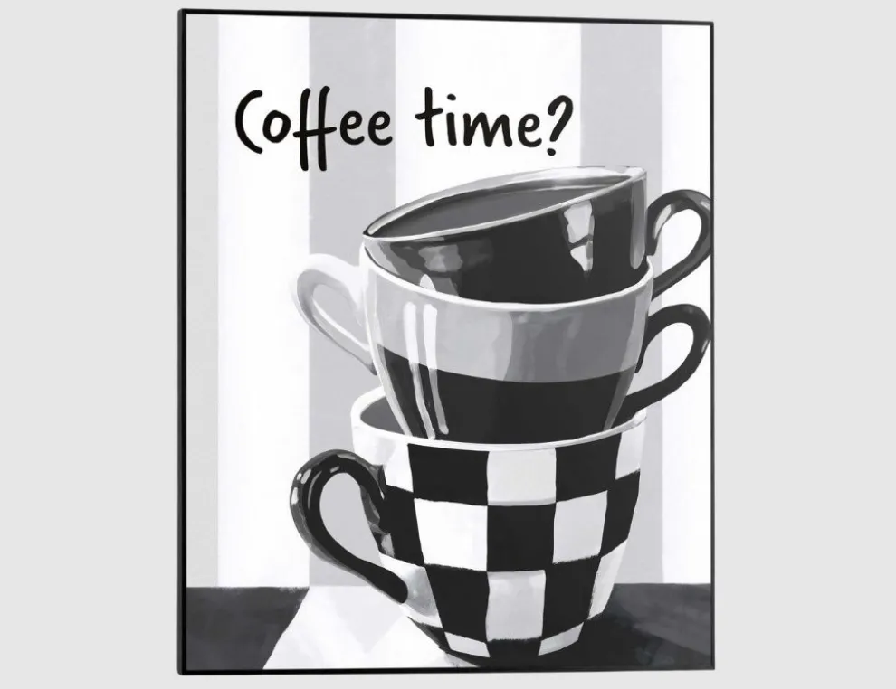 Bild Slim Frame Black Coffee Time 40x50cm