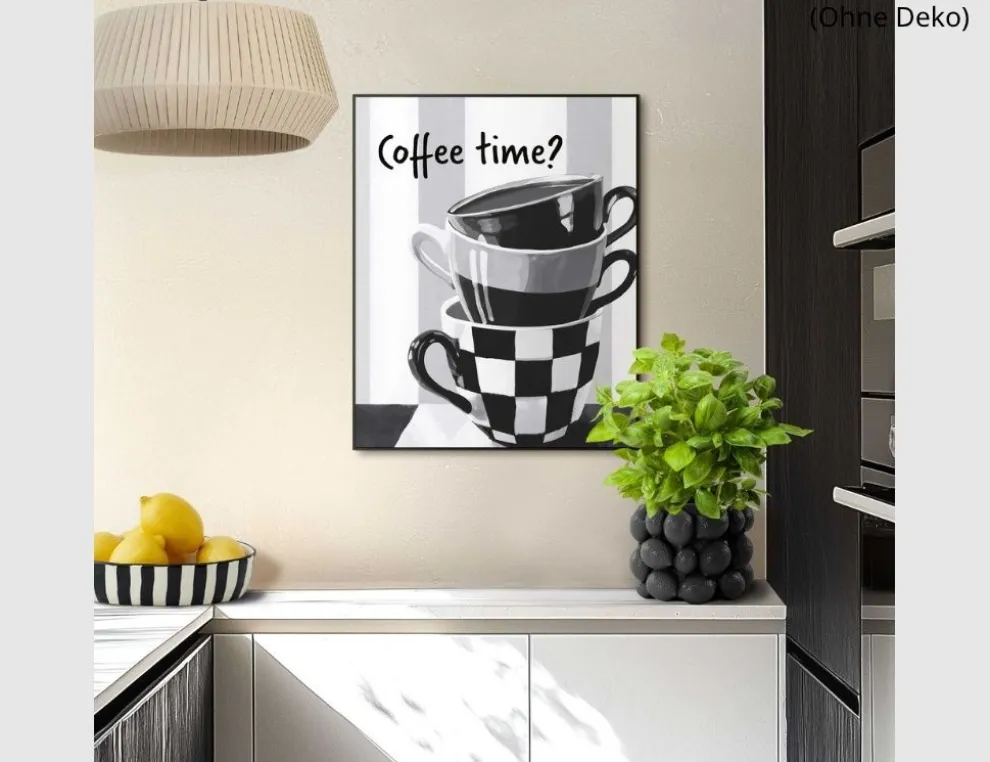 Bild Slim Frame Black Coffee Time 40x50cm