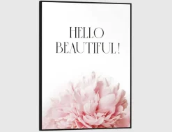 Bild Slim Frame Black Hello Beautiful 30x40cm