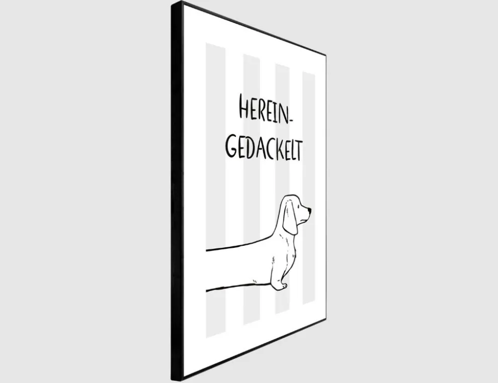 Bild Slim Frame Black Herein Gedackelt 30x40cm