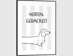 Bild Slim Frame Black Herein Gedackelt 30x40cm