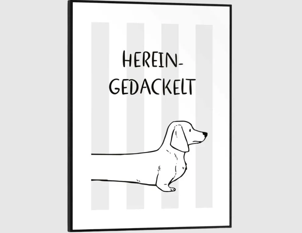 Bild Slim Frame Black Herein Gedackelt 30x40cm