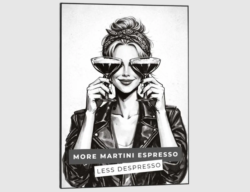 Bild Slim Frame Black Less Despresso 50x70cm