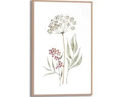 Bild Slim Frame Wood Aqua Flower