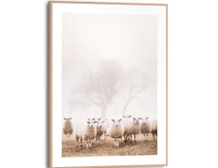 Bild Slim Frame Wood Schafe