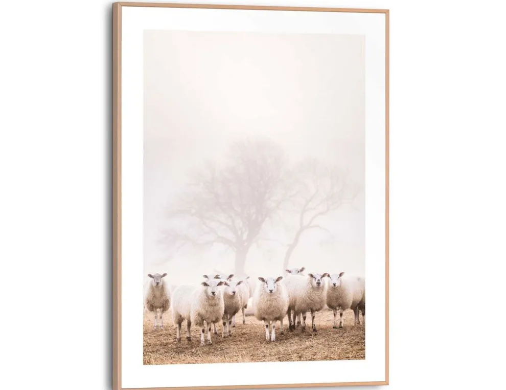 Bild Slim Frame Wood Schafe
