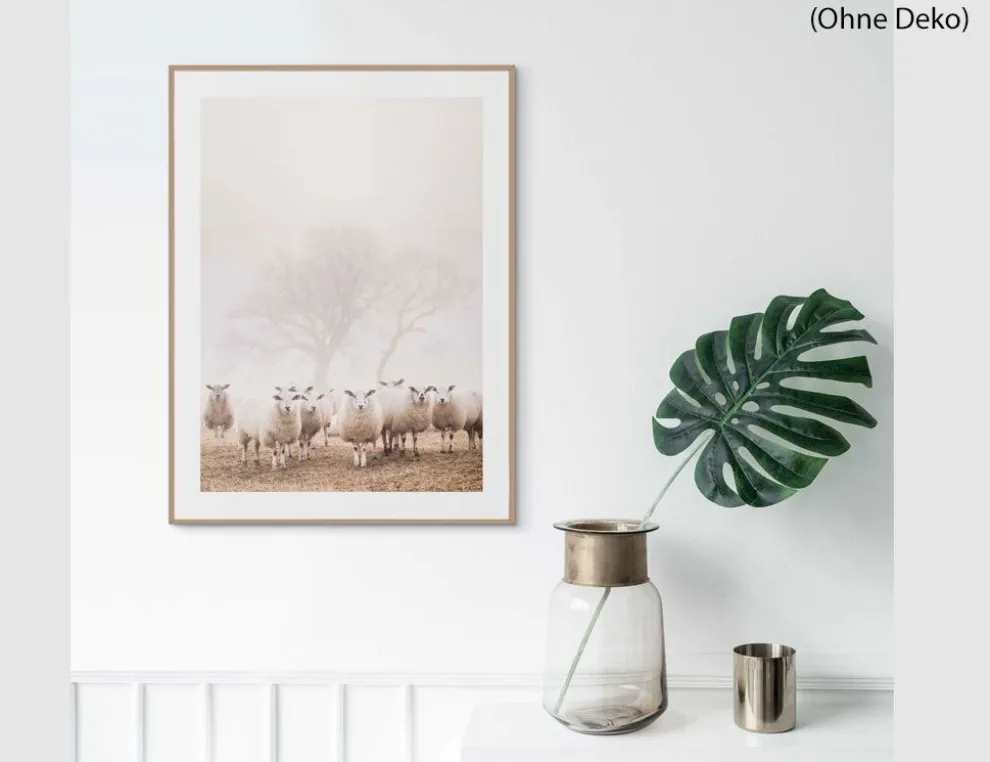 Bild Slim Frame Wood Schafe