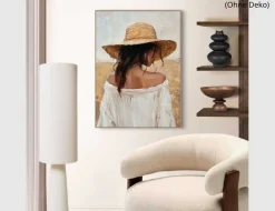 Bild Slim Frame Wood Summer Lady 50x70cm