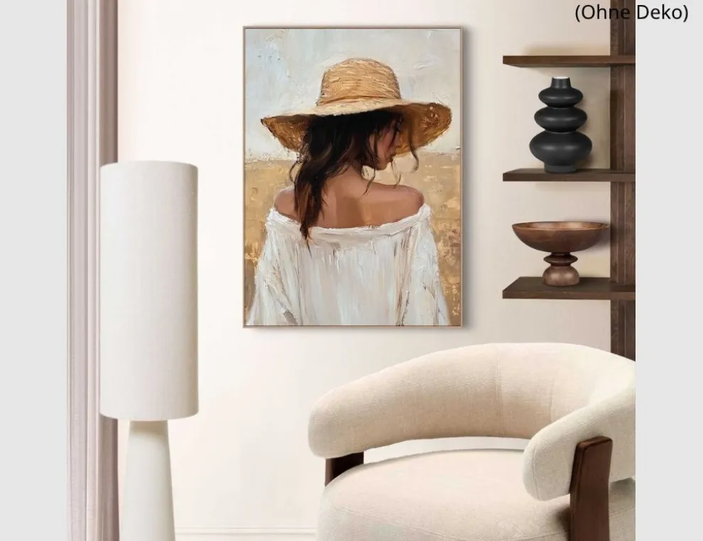 Bild Slim Frame Wood Summer Lady 50x70cm