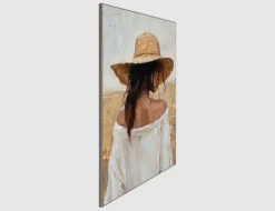 Bild Slim Frame Wood Summer Lady 50x70cm