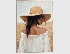 Bild Slim Frame Wood Summer Lady 50x70cm