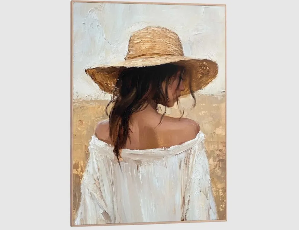 Bild Slim Frame Wood Summer Lady 50x70cm