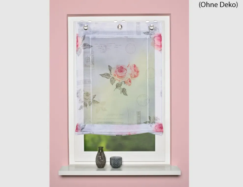 Bändchenrollo Amore rose