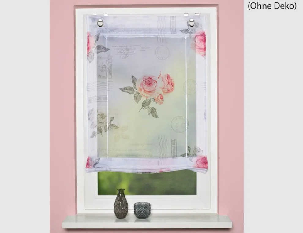 Bändchenrollo Amore rose