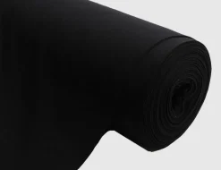 Bündchenstoff uni schwarz