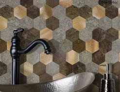 d-c-fix Wandfliese Metal & Stone Hexagon