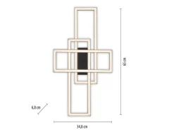 Deckenleuchte LED Schwarz 65 cm