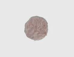 Dekofell rund Rosa