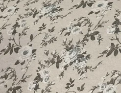 Dekostoff Blumen Beige