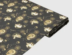 Dekostoff Harry Potter Schwarz, Gold