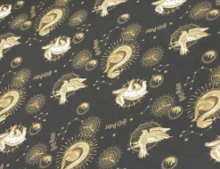 Dekostoff Harry Potter Schwarz, Gold
