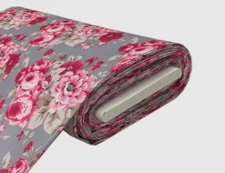 Dekostoff Rose Grau