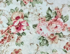 Dekostoff Rosen Rosa, Grau
