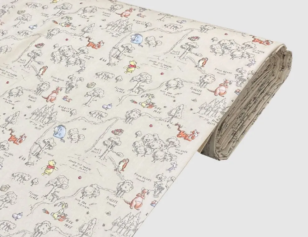 Dekostoff Winnie Pooh Beige