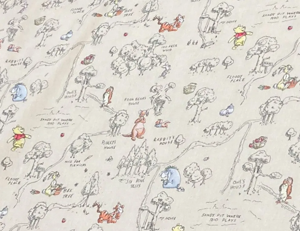 Dekostoff Winnie Pooh Beige