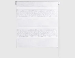 Doppelrollo Mini Orient Weiß 65x150cm